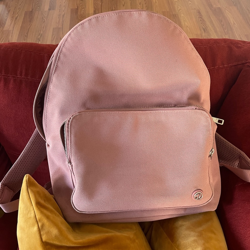 Rose Lululemon backpack.